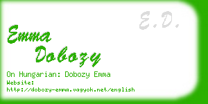 emma dobozy business card